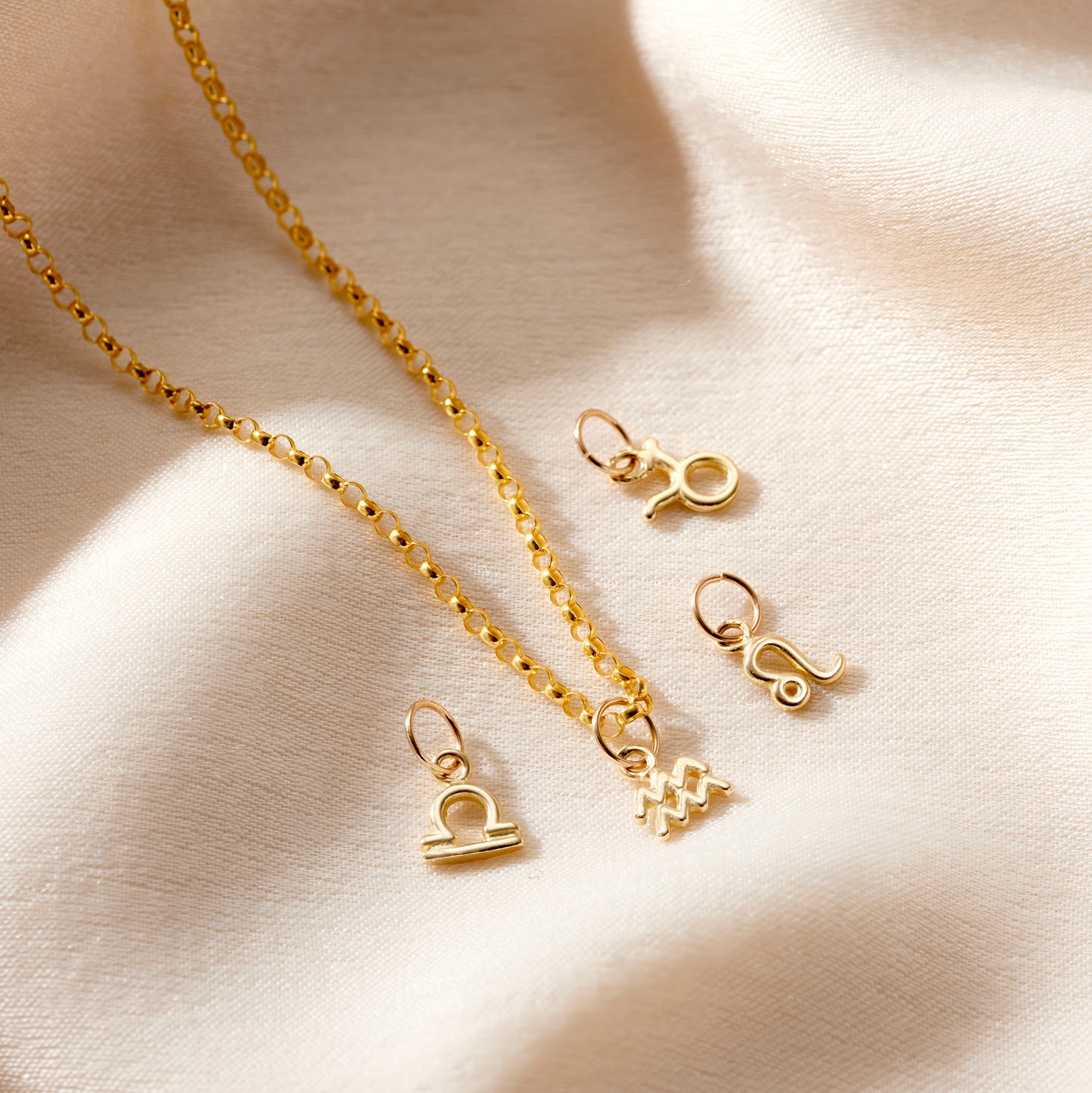 Petite 9ct Gold Zodiac Charm Bracelet