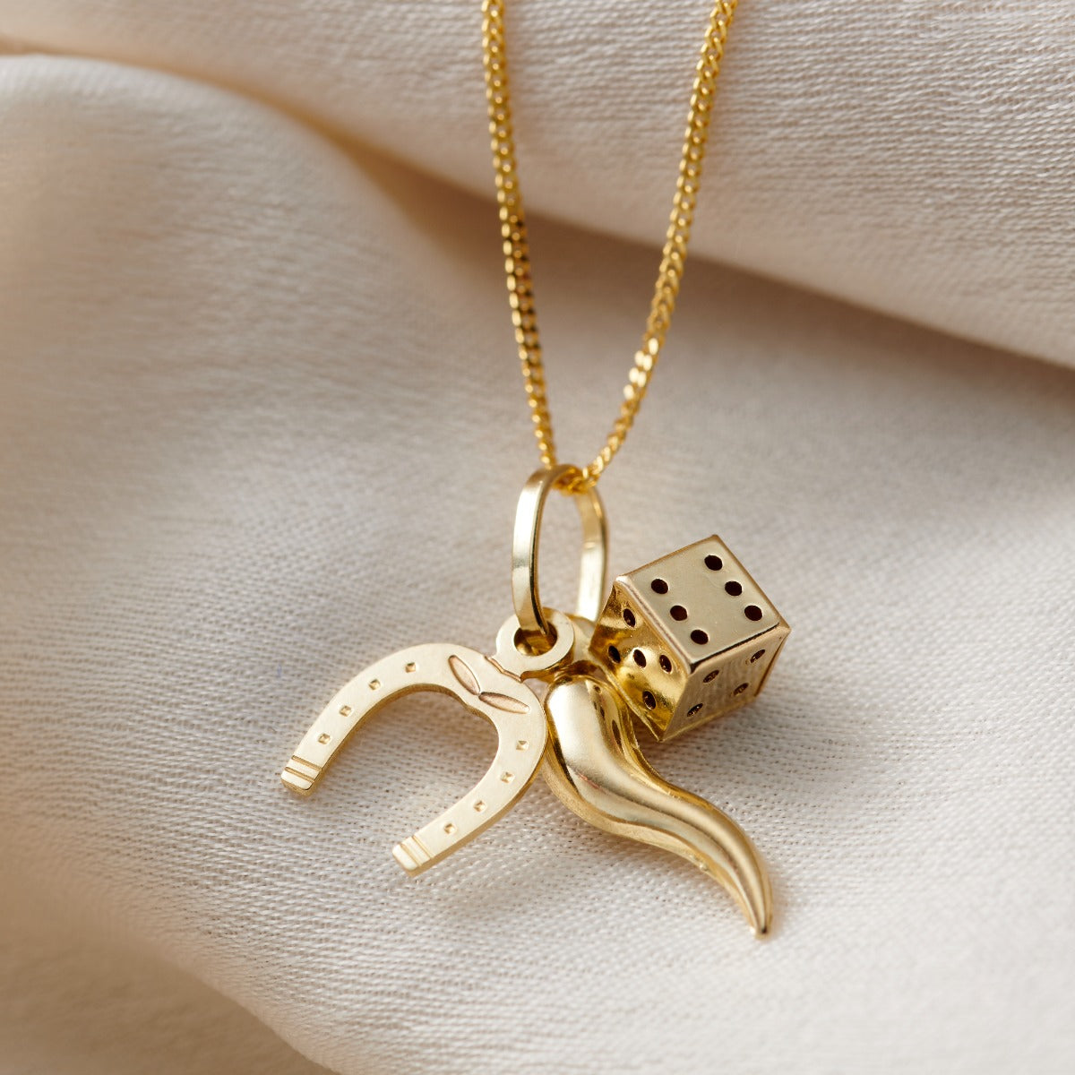 9ct Gold Lucky Charms Necklace Posh Totty Designs