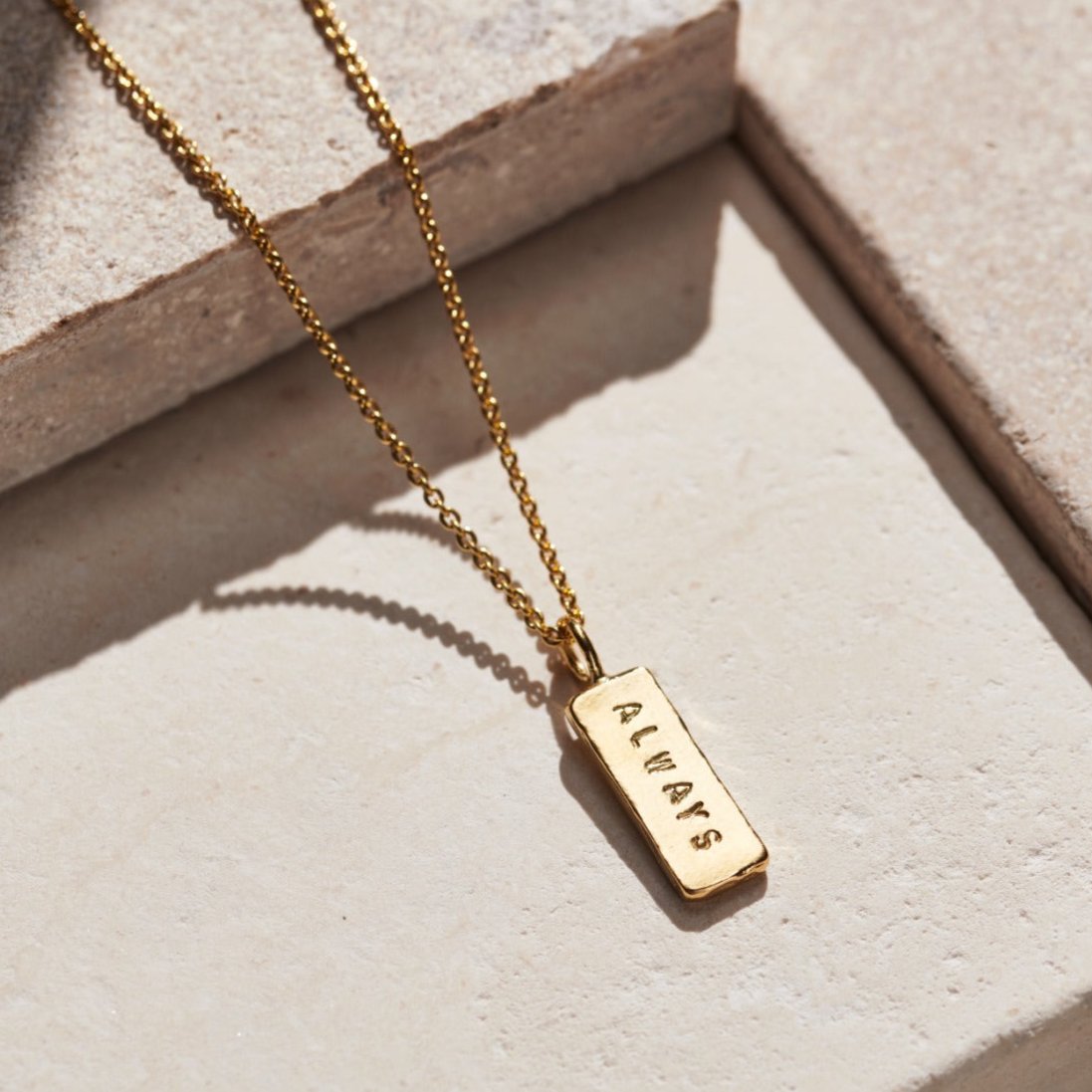 Men's Personalised 9ct Gold Tag Necklace Posh Totty Designs