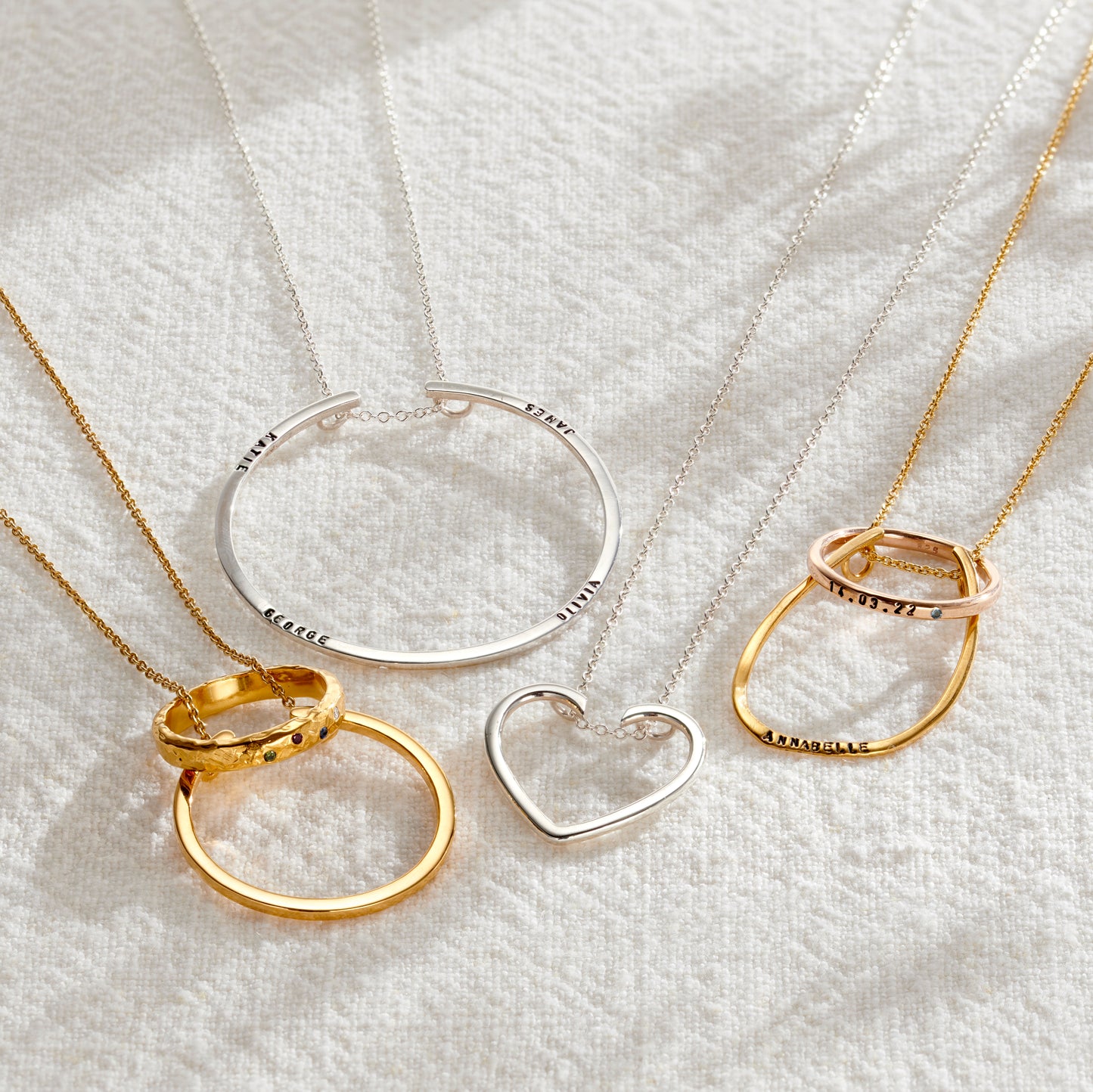 Personalised Circle Ring Holder Necklace