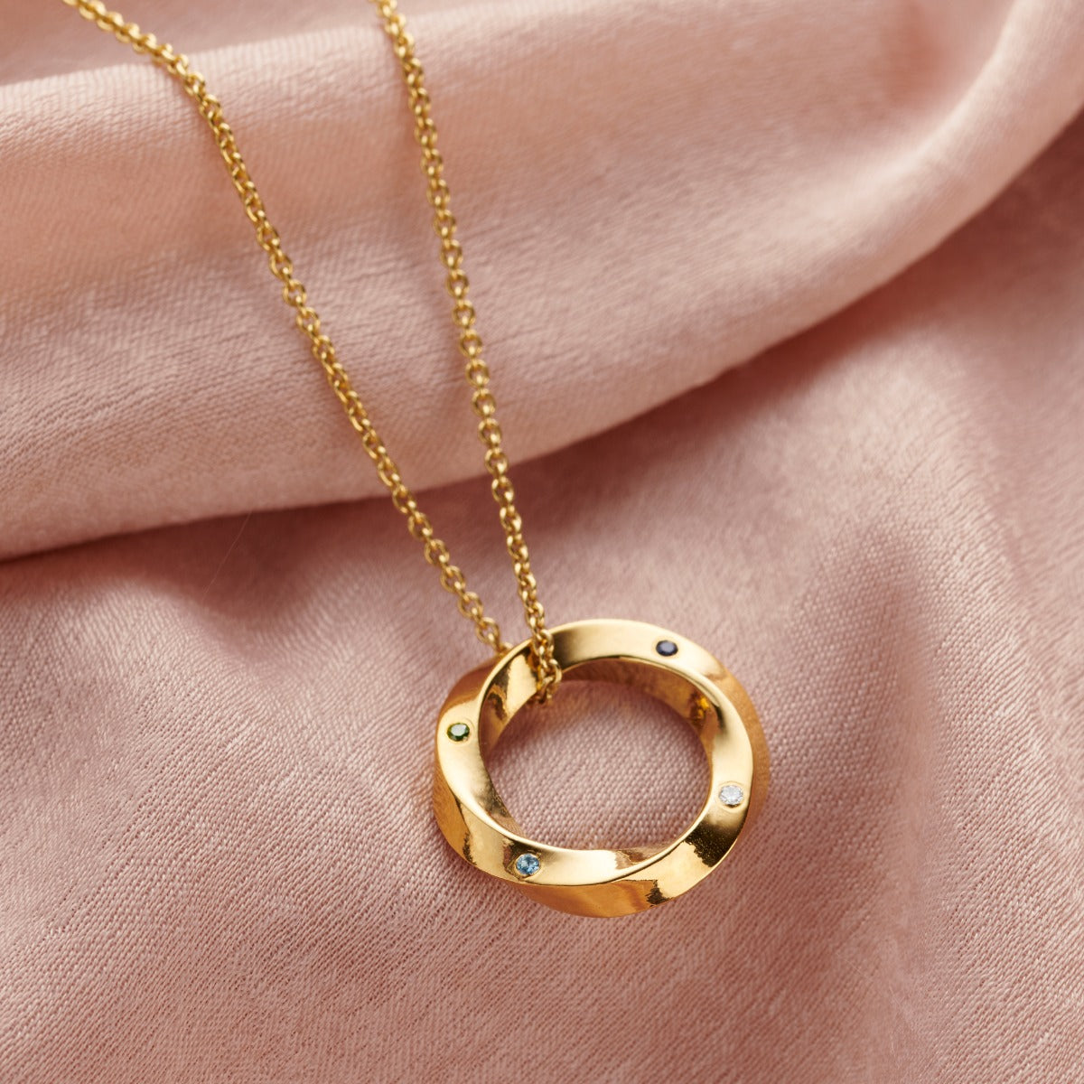 Birthstone Infinity Necklace