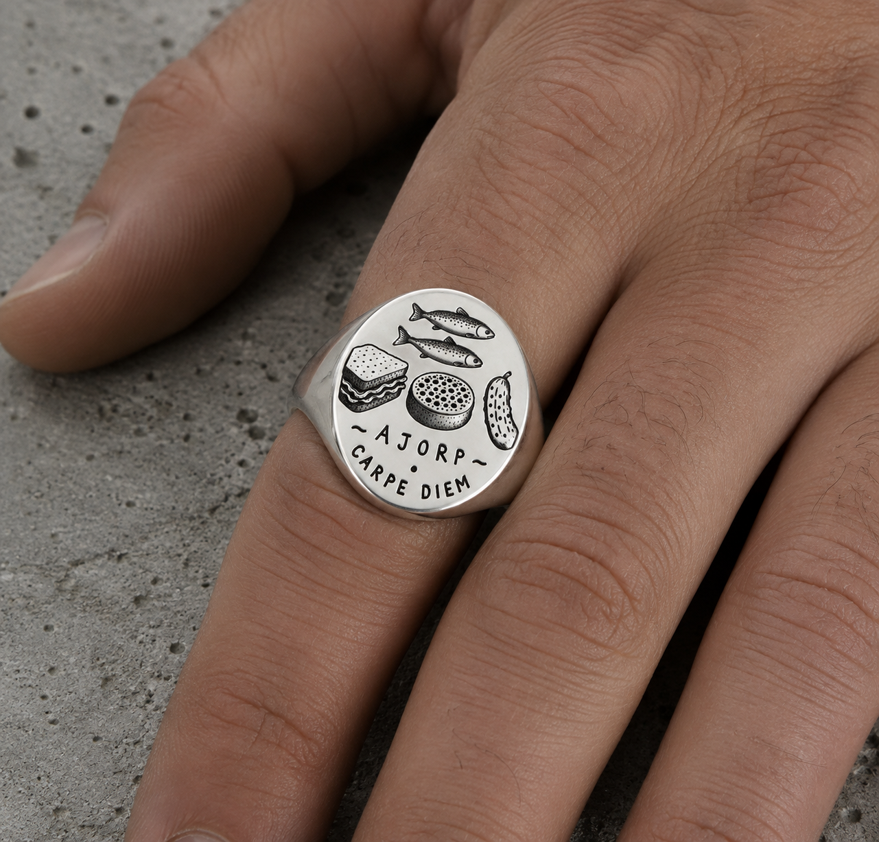 Personalised Draw Your Own Signet Ring
