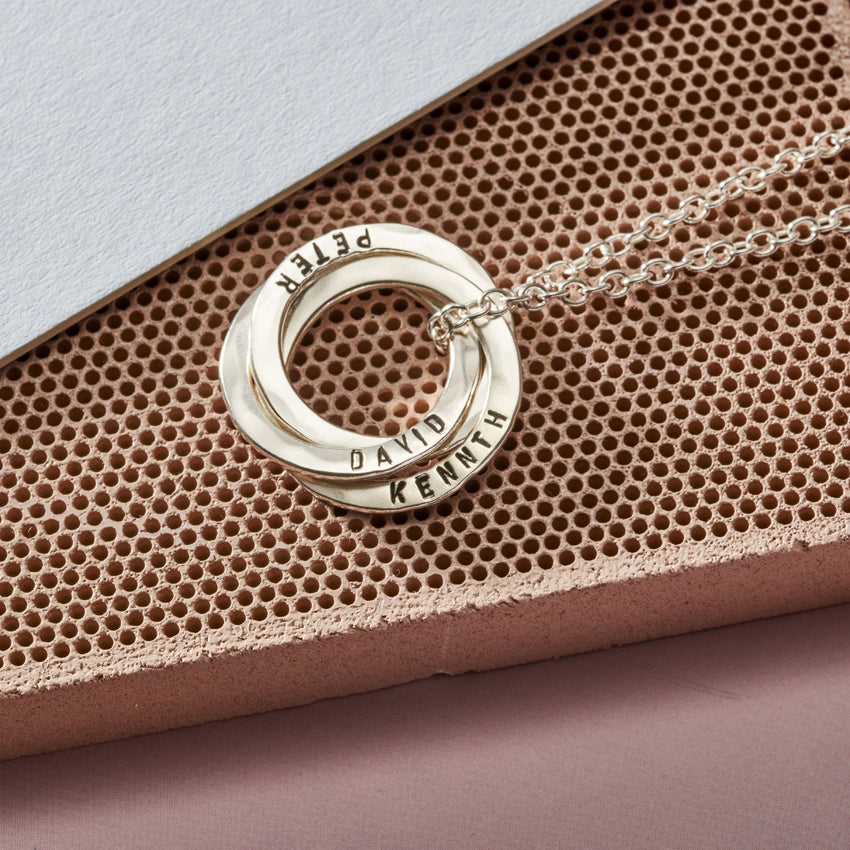 Personalised Large Wabi-Sabi Russian Ring Necklace