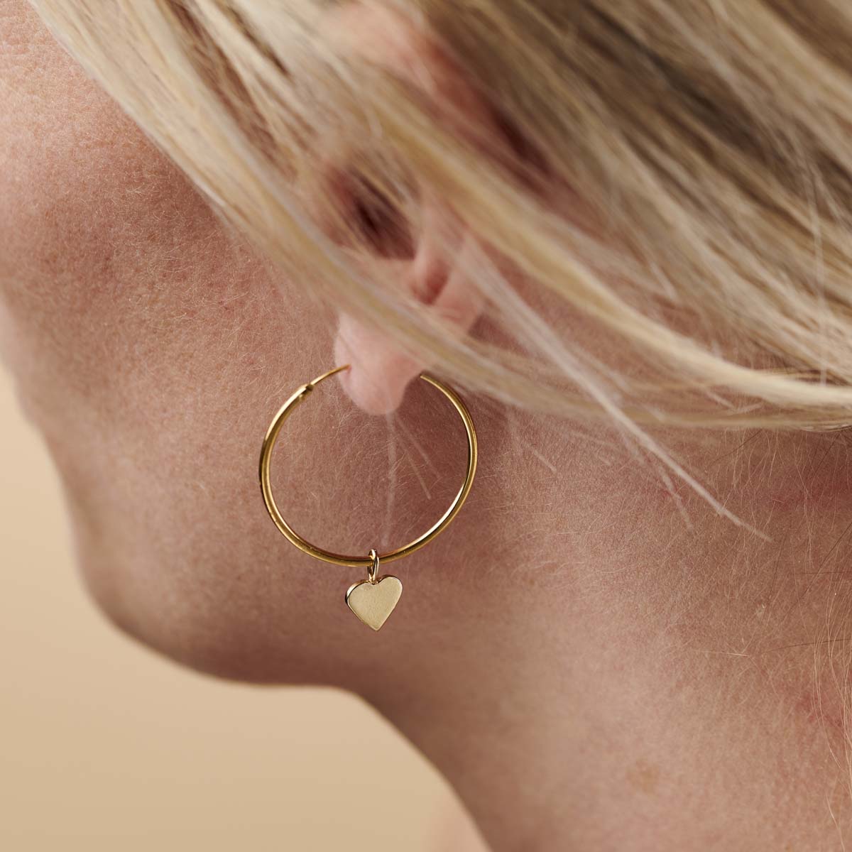 Personalised Large Hoop Charm Earrings Posh Totty Designs