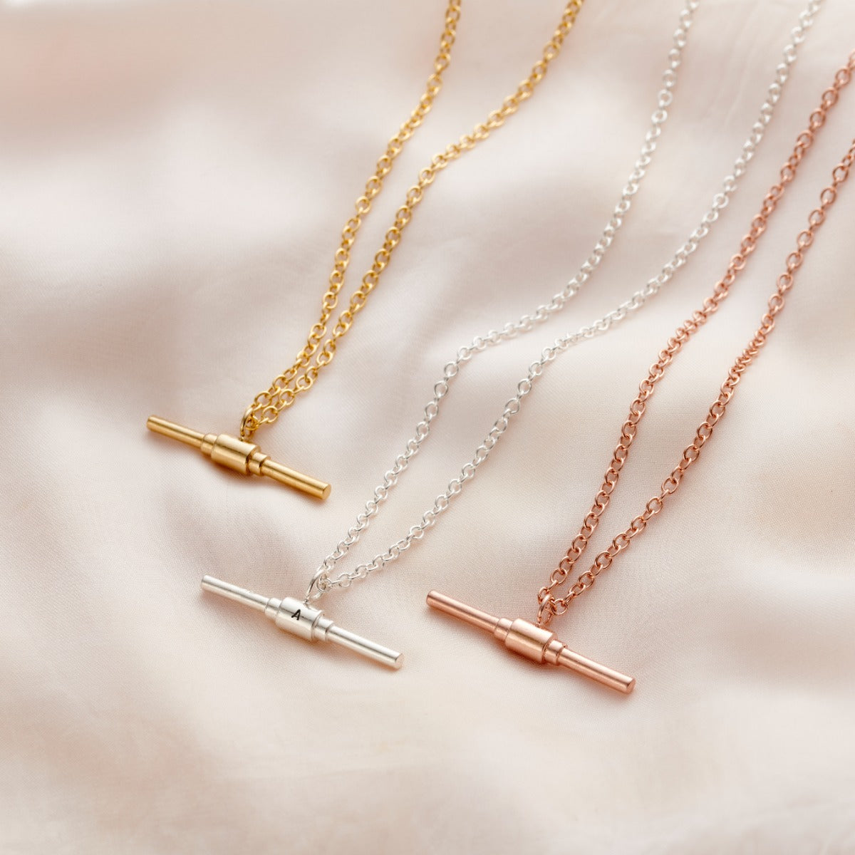 Personalised Albert T Bar Necklace Posh Totty Designs