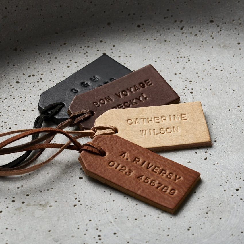 Leather Personalised Luggage Tag
