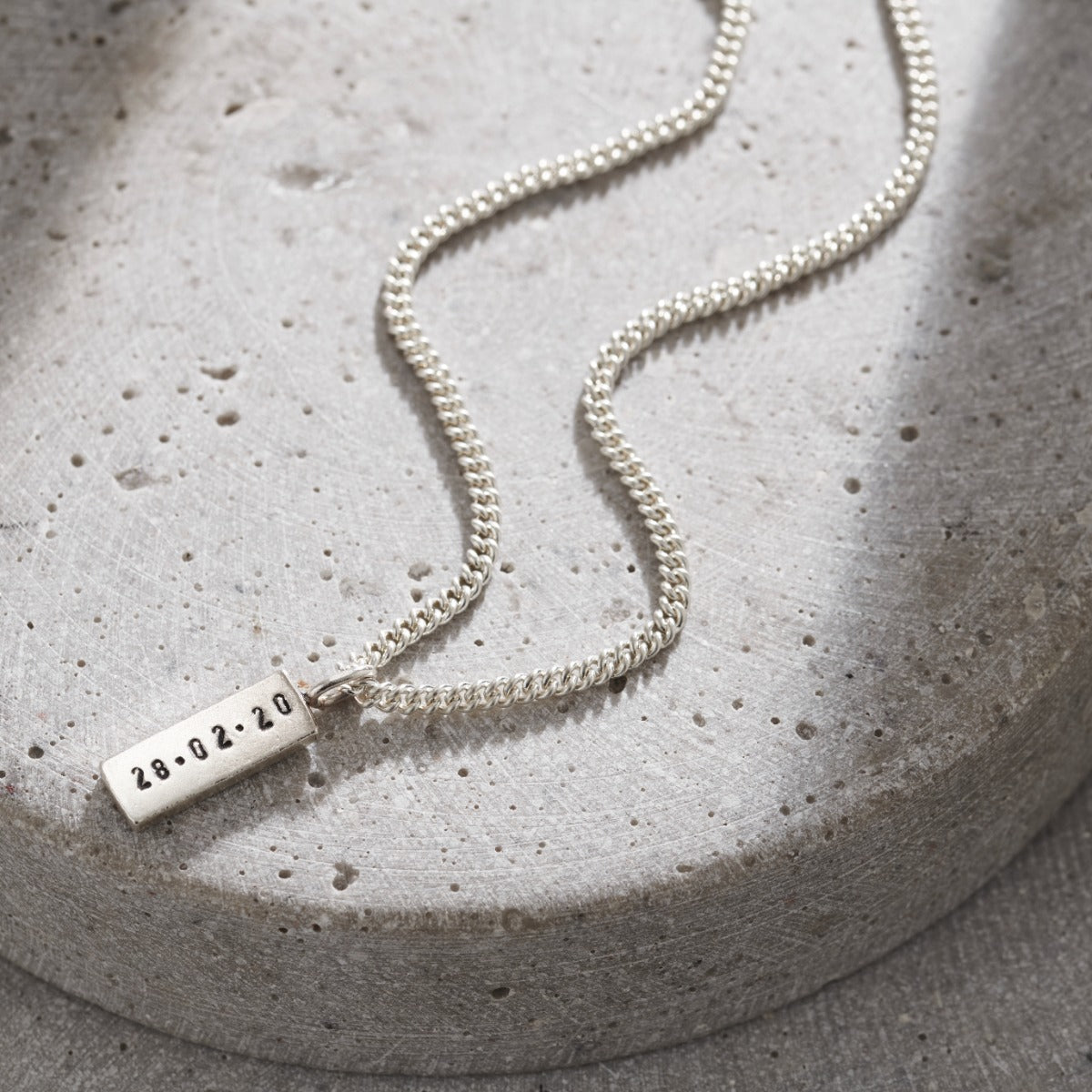Men's Kintsugi Personalised Tag Necklace
