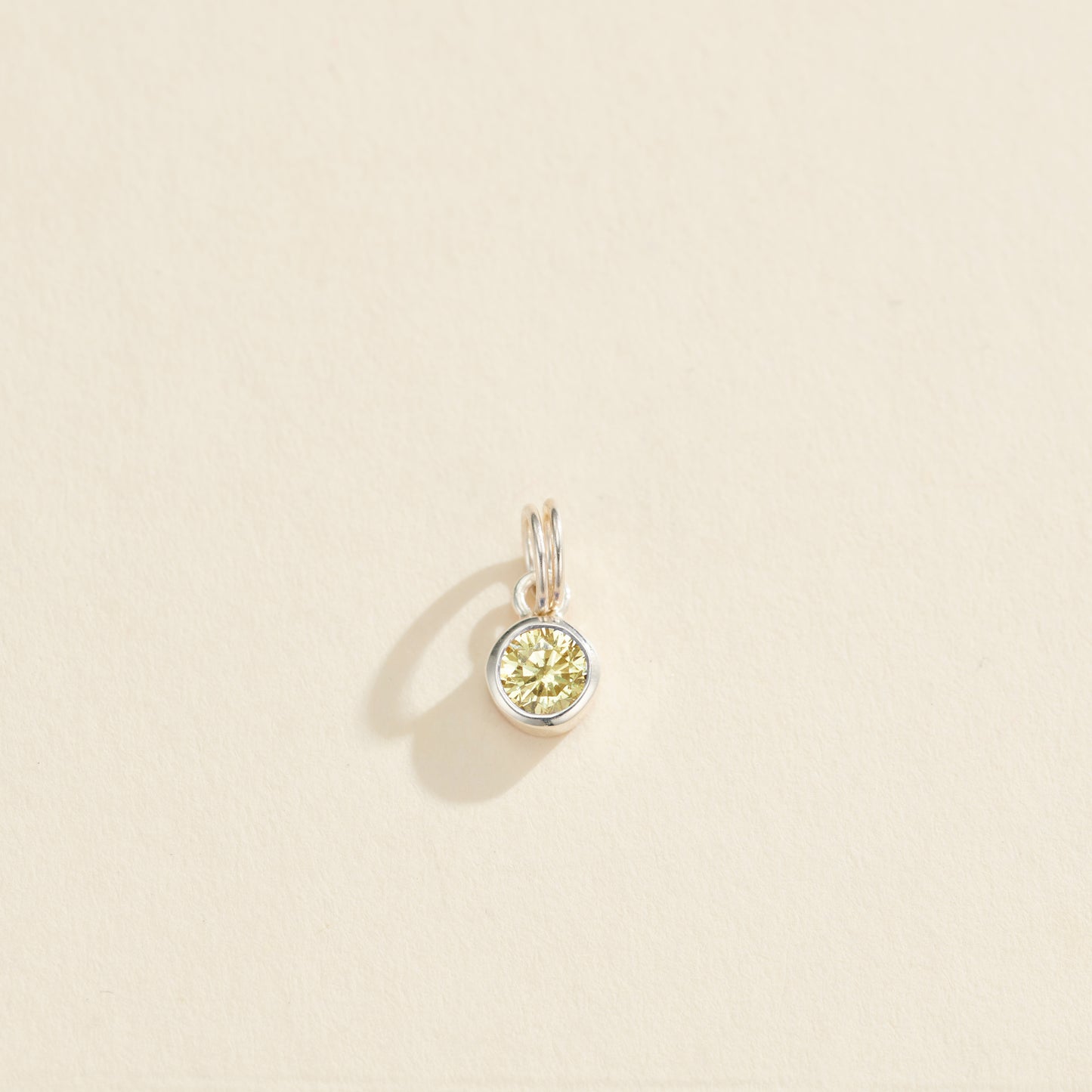Green Peridot CZ Birthstone Charm