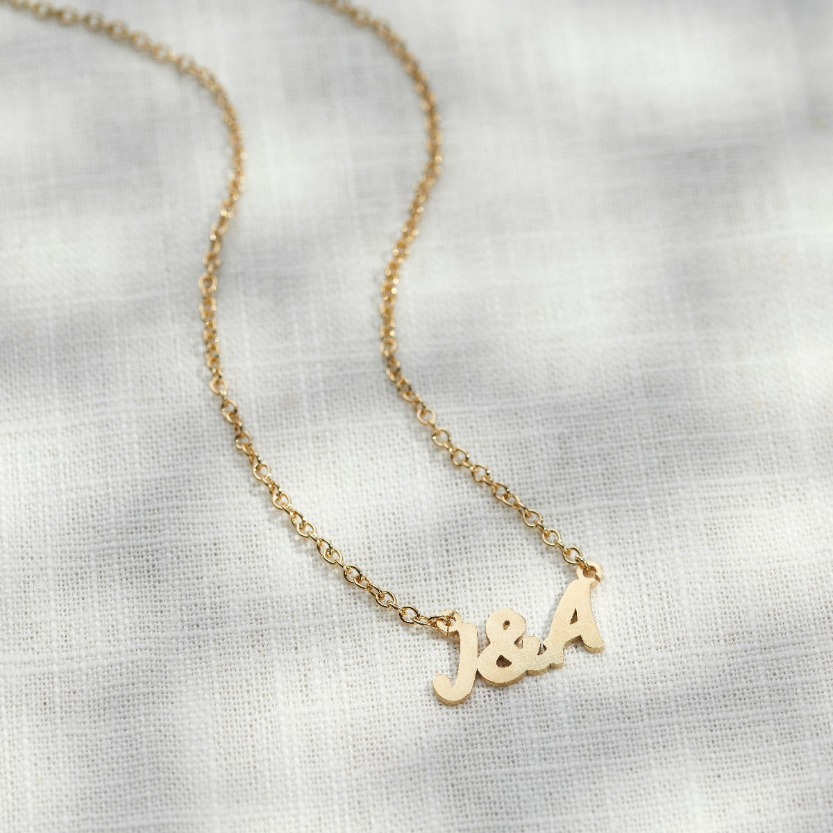 You & Me Initials Necklace