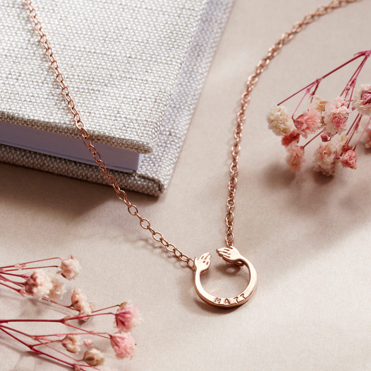 Personalised Mini Share A Hug Charity Necklace