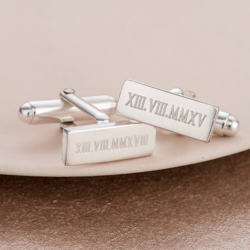 Personalised Roman Numerals Cufflinks