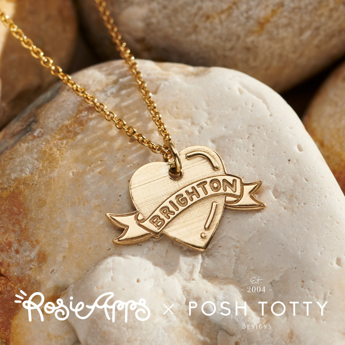 Personalised I Heart Brighton Charm Necklace Posh Totty Designs