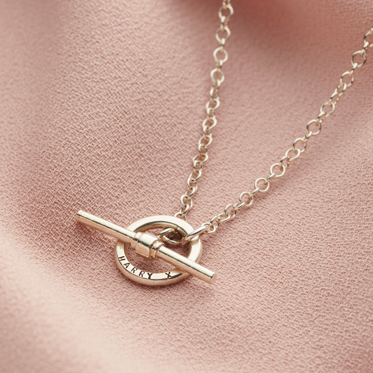 Circle T Bar Jewelry Pandora Double Hoop T-Bar Necklace 399039C01