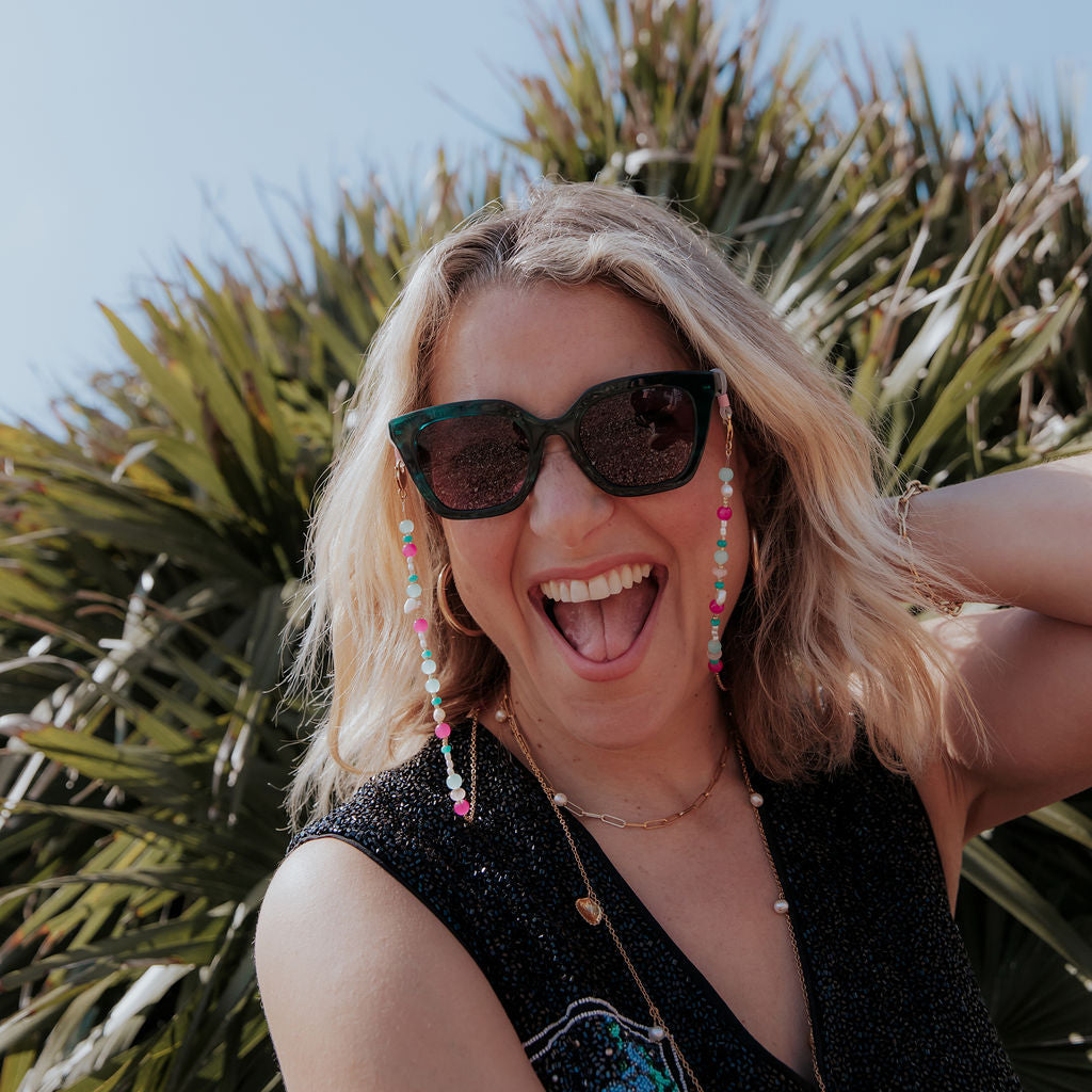Beaded Sunglasses Chain Necklace