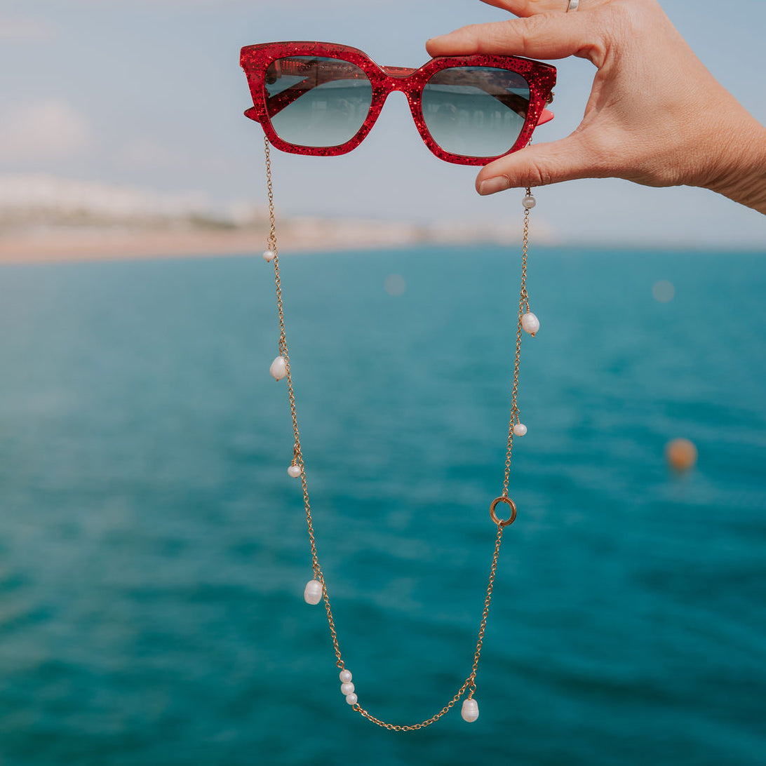 Pearl Sunglasses Chain Necklace