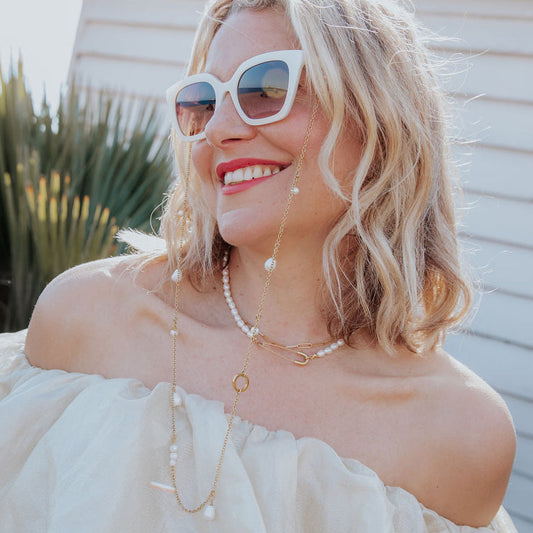 Pearl Sunglasses Chain Necklace