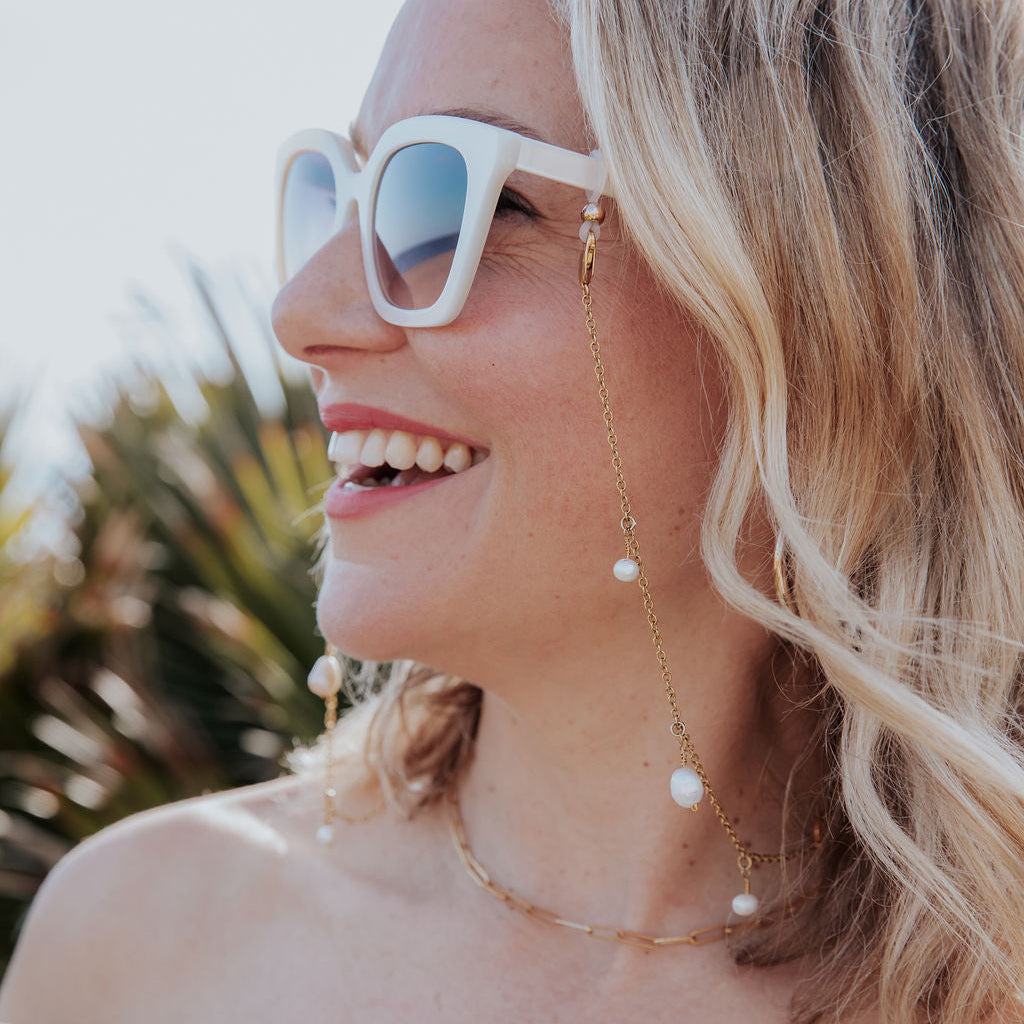 Pearl Sunglasses Chain Necklace