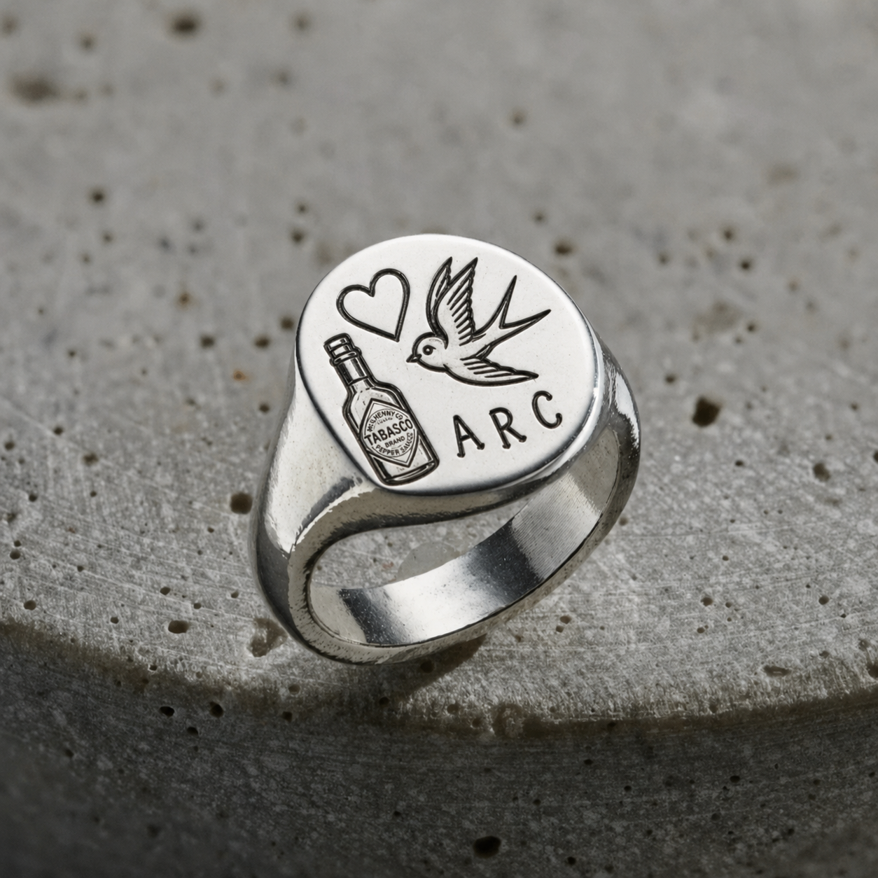 Personalised Draw Your Own Signet Ring