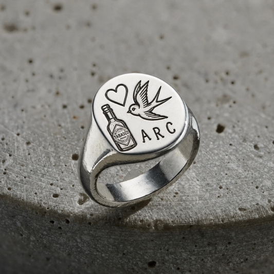 Personalised Draw Your Own Signet Ring