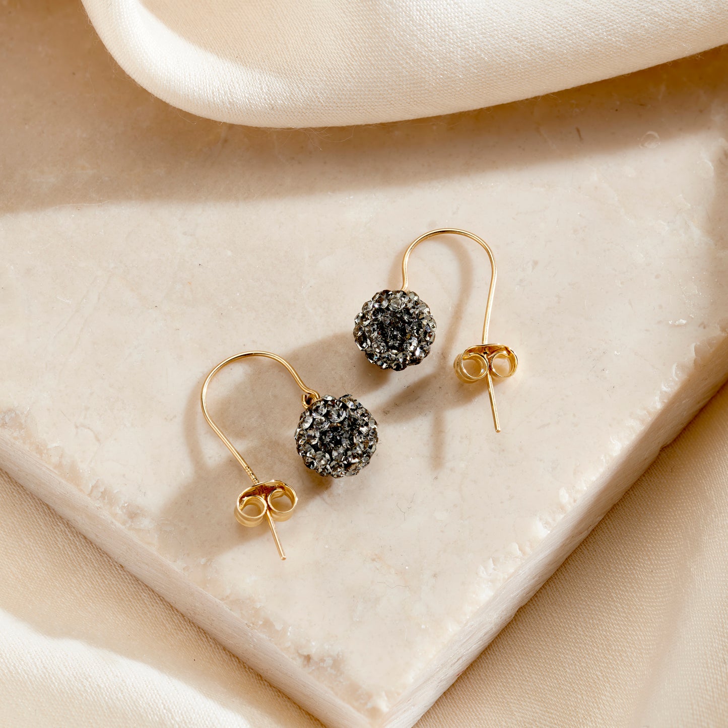 9ct Disco Ball Drop Earrings