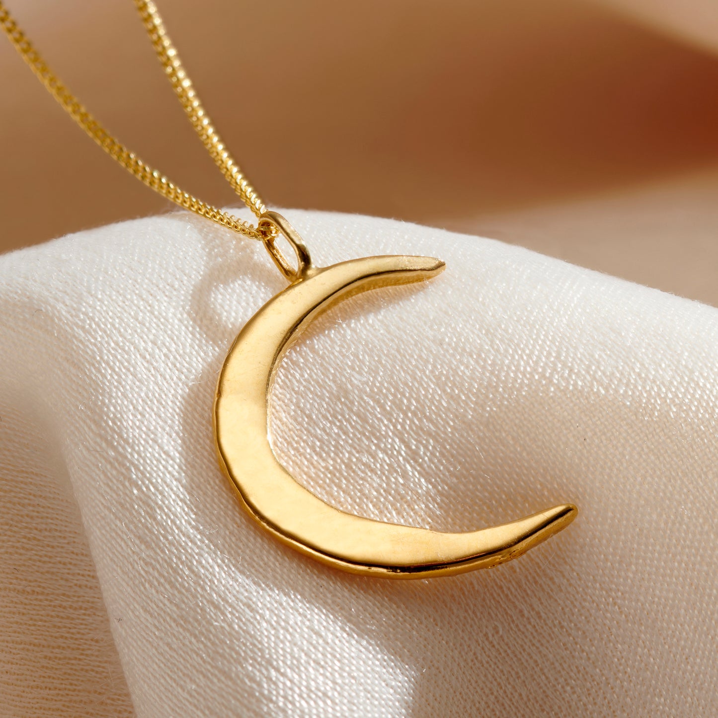 Personalised 9ct Gold Crescent Moon Necklace