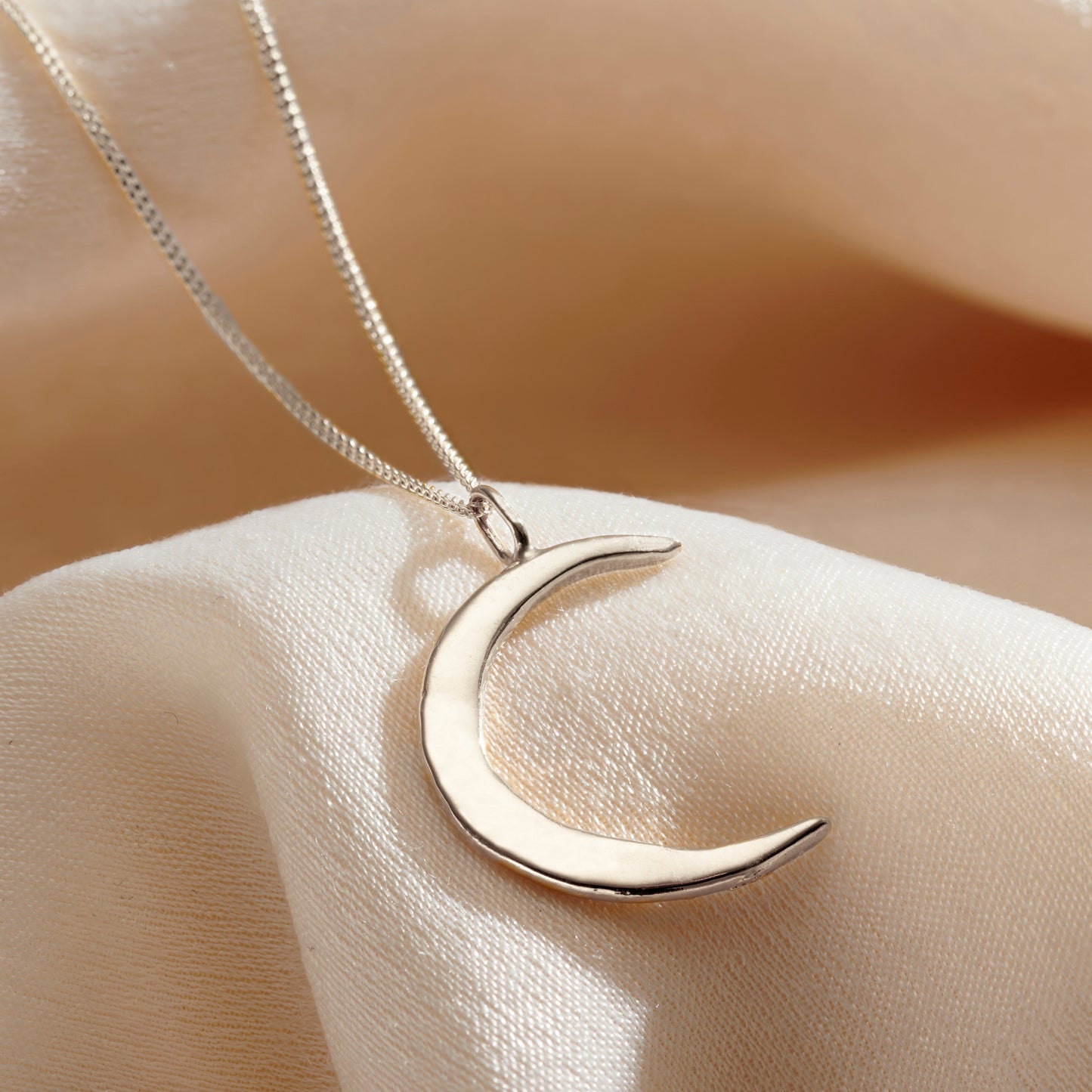 Personalised 9ct Gold Crescent Moon Necklace