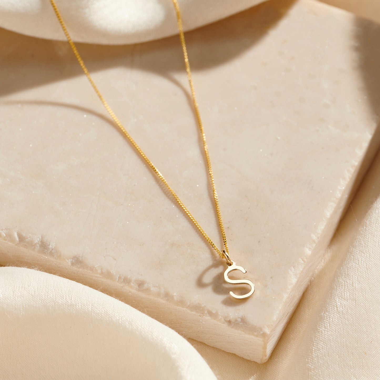 9ct Gold Letter Initial Necklace
