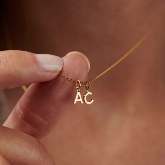 Petite 9ct Gold Multi Initial Necklace