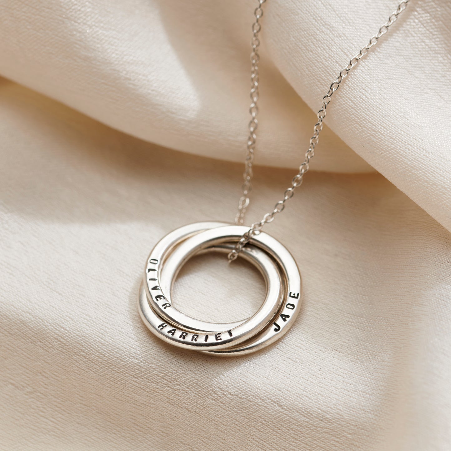 Personalised 9ct Gold Russian Ring Necklace
