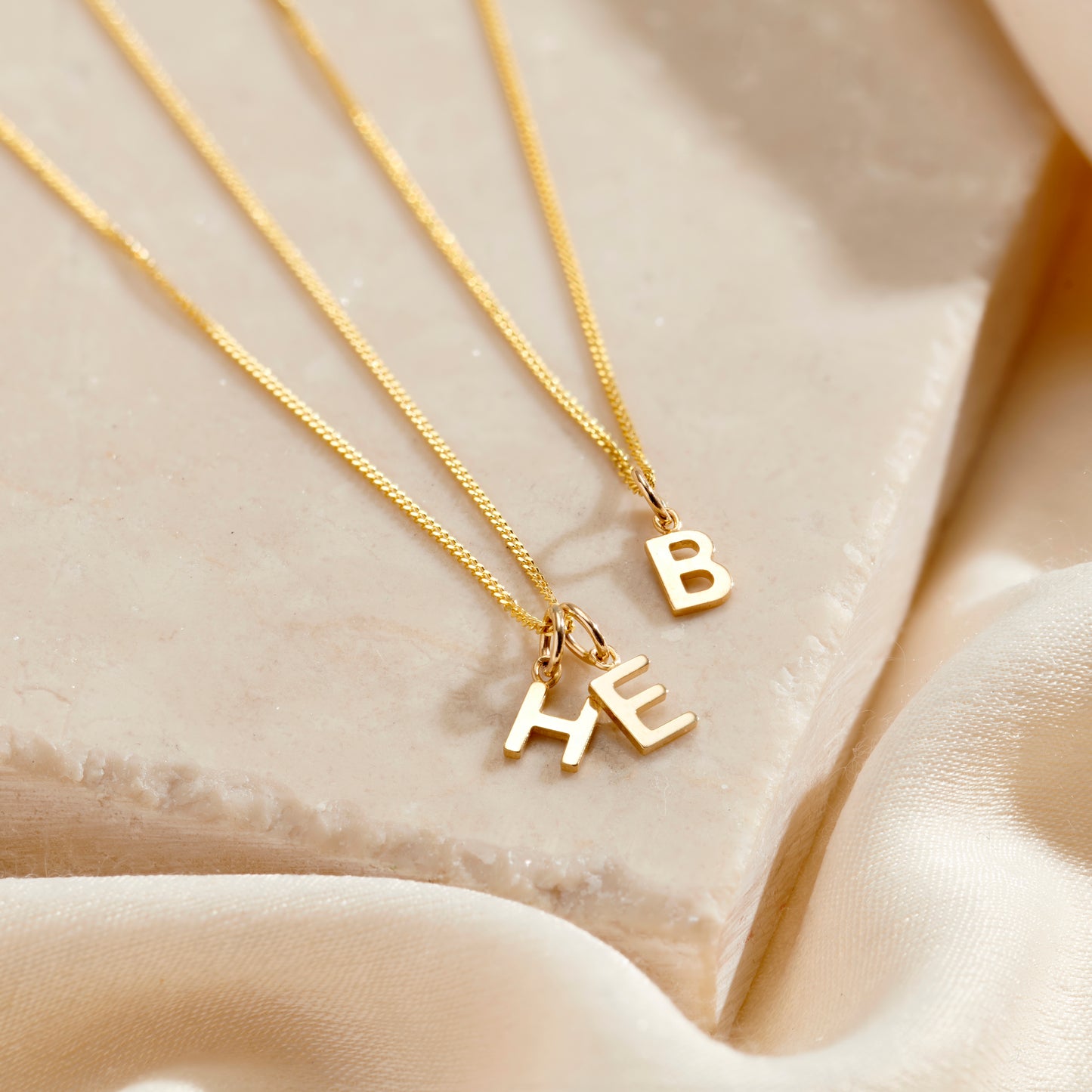 Petite 9ct Gold Multi Initial Necklace