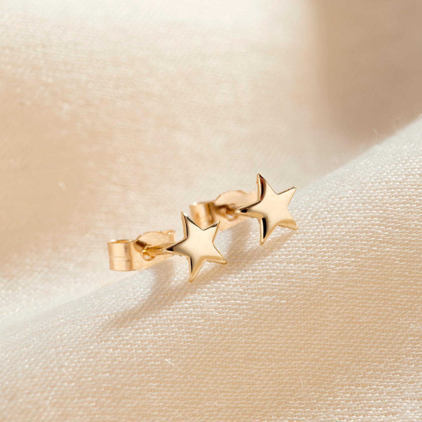 9ct Gold Star Stud Earrings