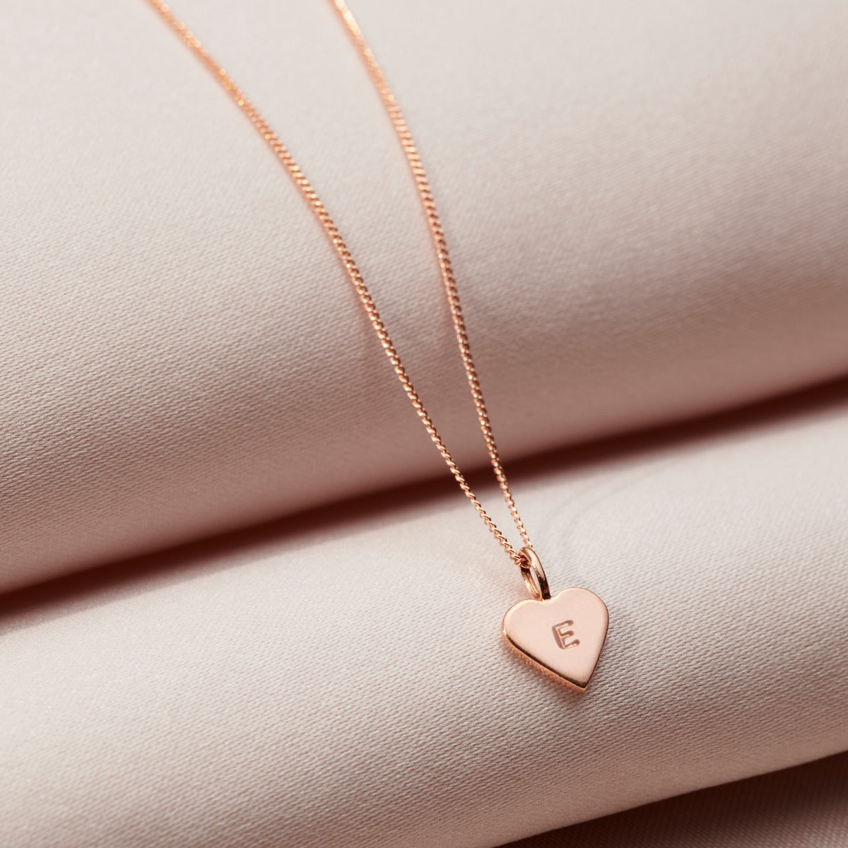 Mini 9ct Gold Initial Heart Necklace Posh Totty Designs