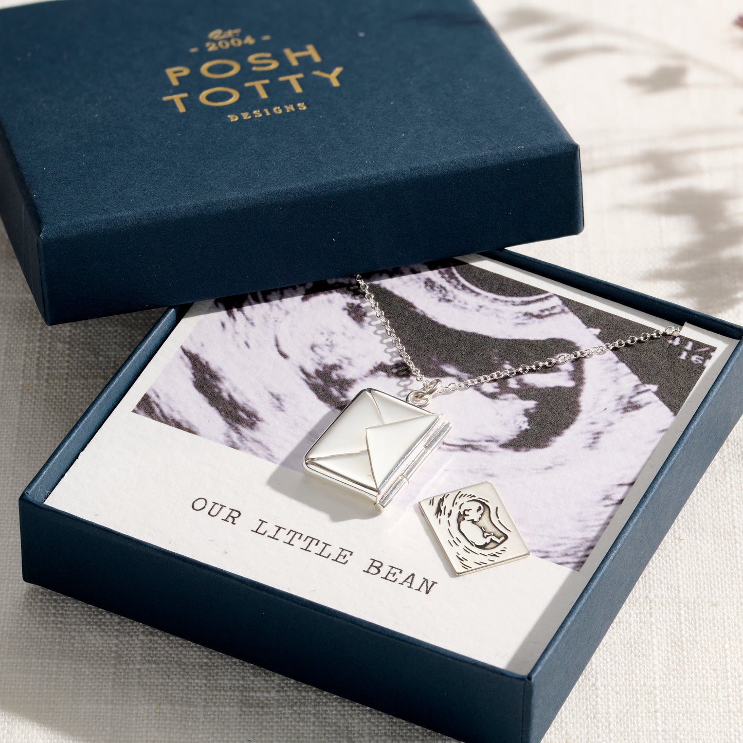 Personalised Baby Scan Envelope Necklace
