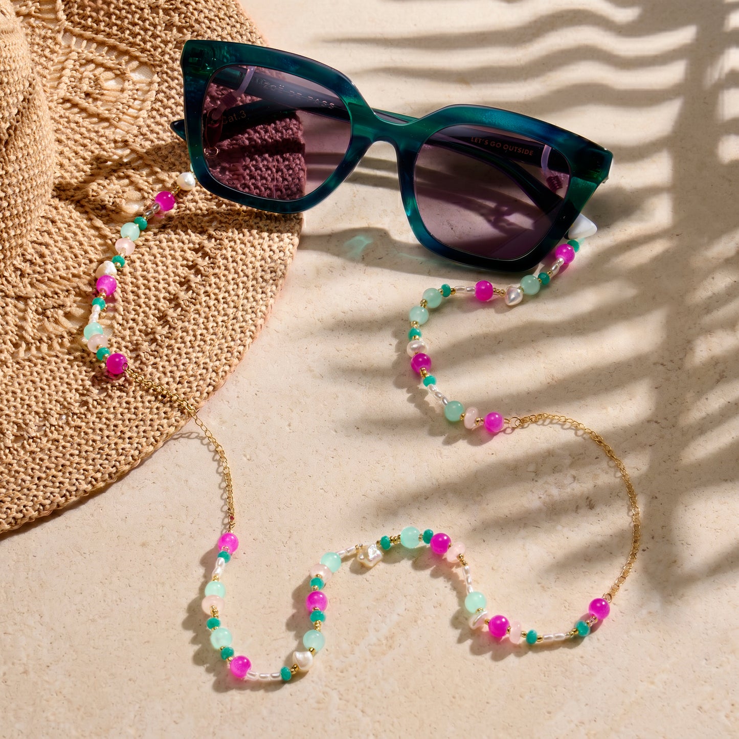 Beaded Sunglasses Chain Necklace