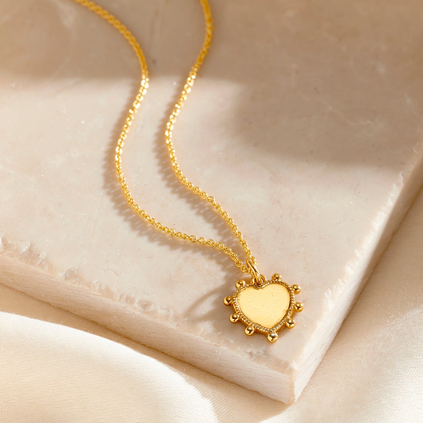 Personalised Beaded Heart Charm Necklace