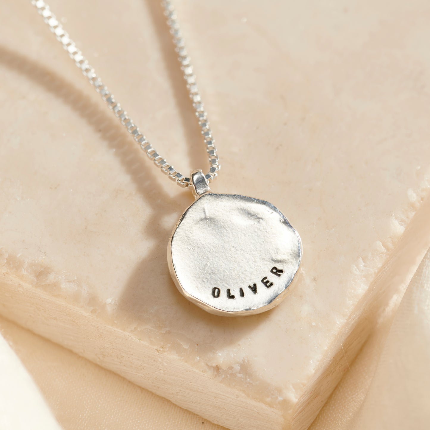 Personalised Birthstone Celestial Disc Necklace
