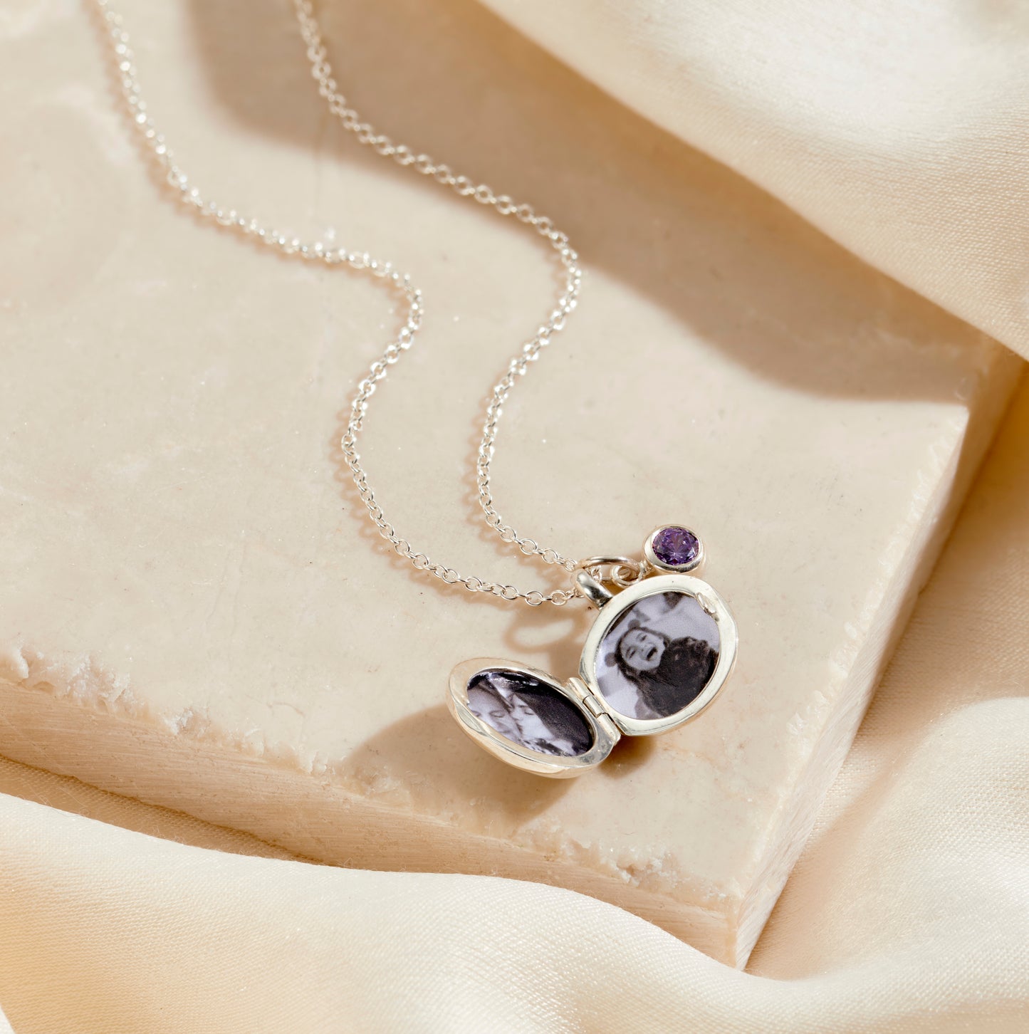 Chakra Locket & Birthstone Charm Necklace