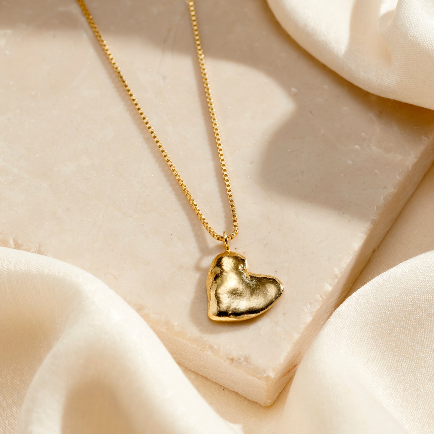 Personalised Chunky Heart Pendant Necklace