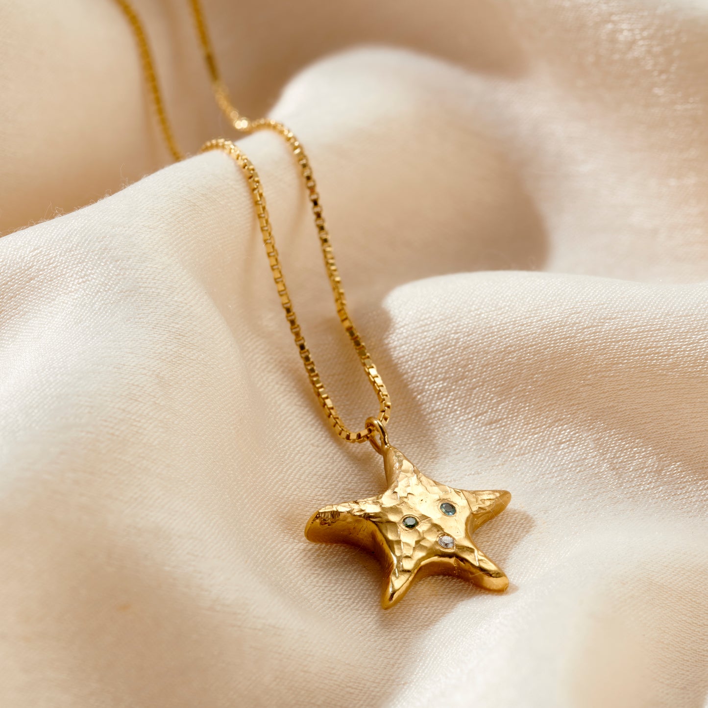 Confetti Birthstone Chunky Star Necklace