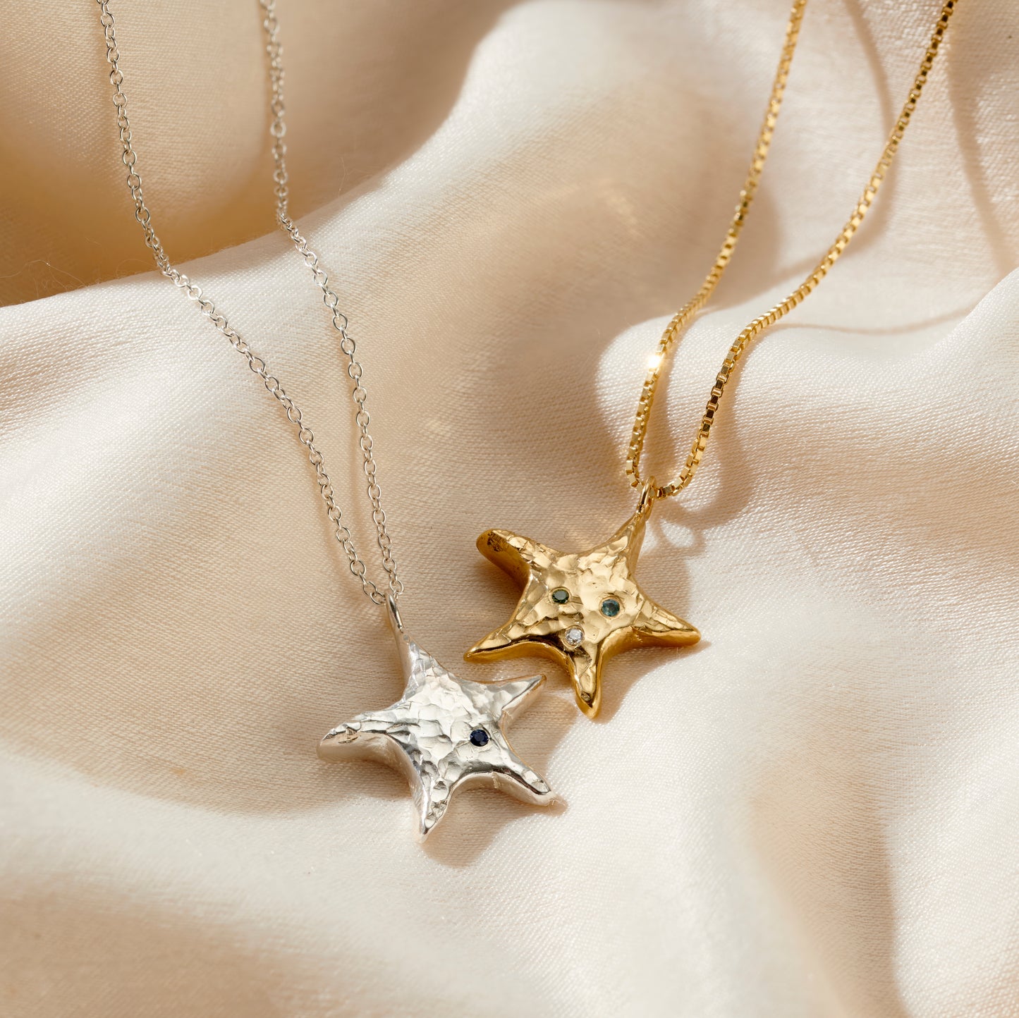 Confetti Birthstone Chunky Star Necklace