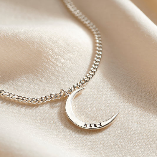 Personalised Crescent Moon Bracelet