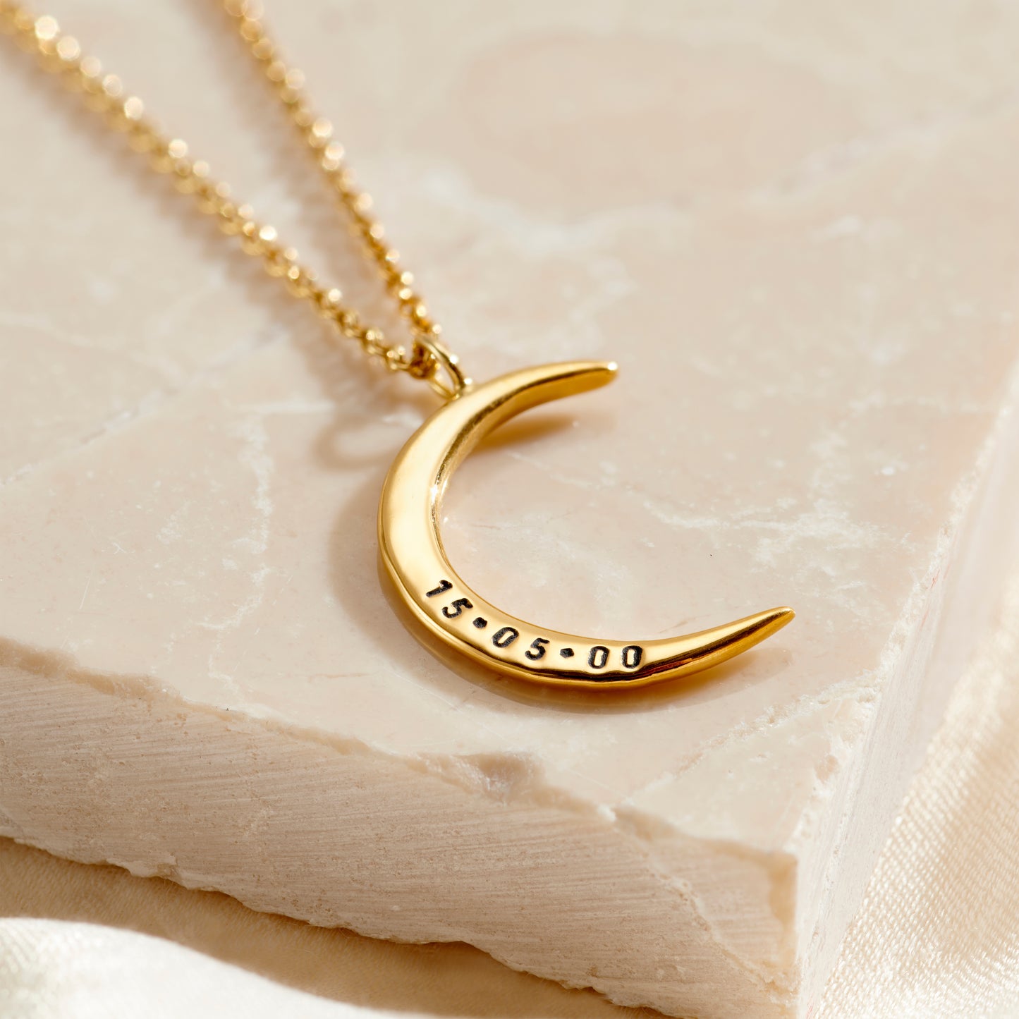 Personalised Crescent Moon Necklace