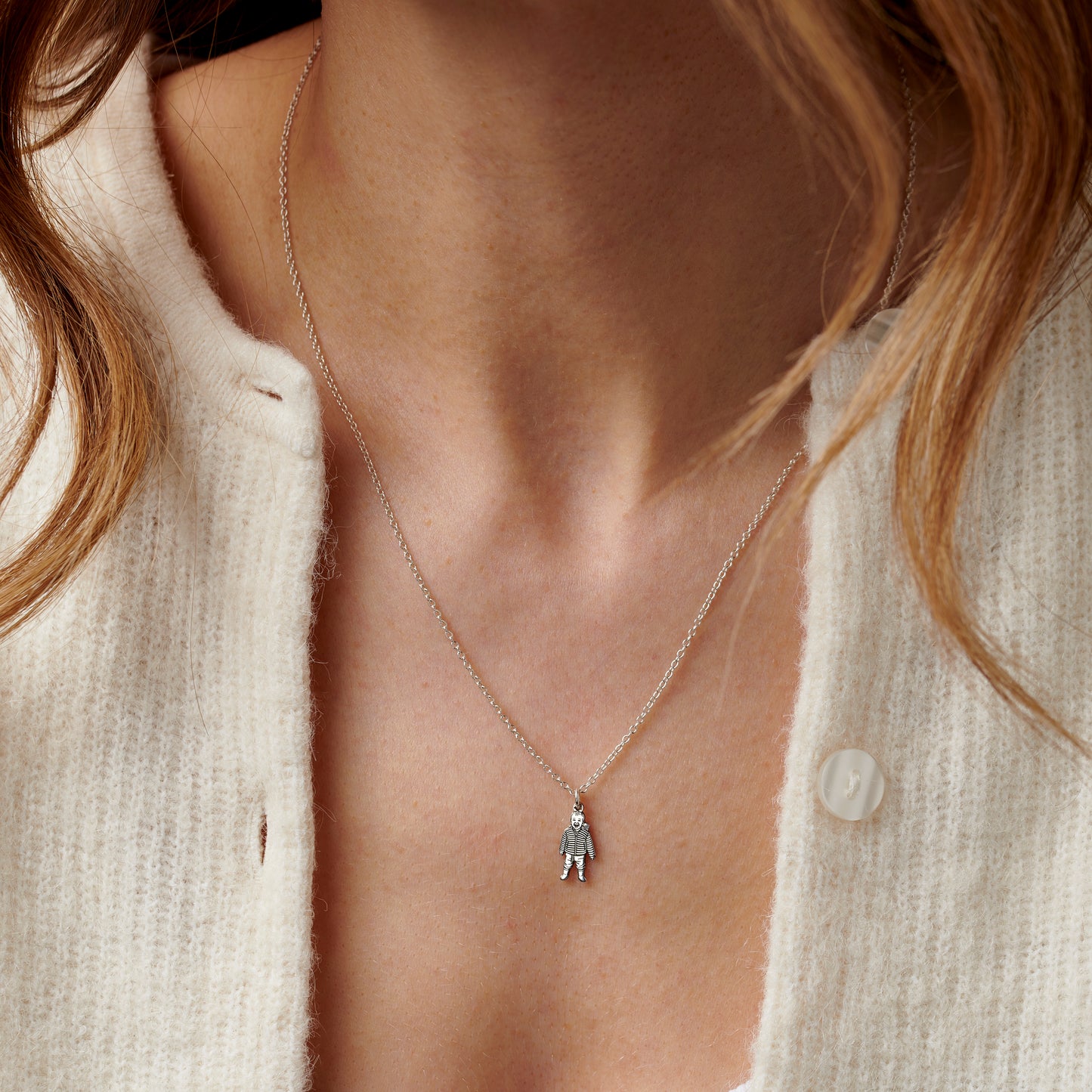 Personalised Engraved Photo Dinky Story Charm Necklace