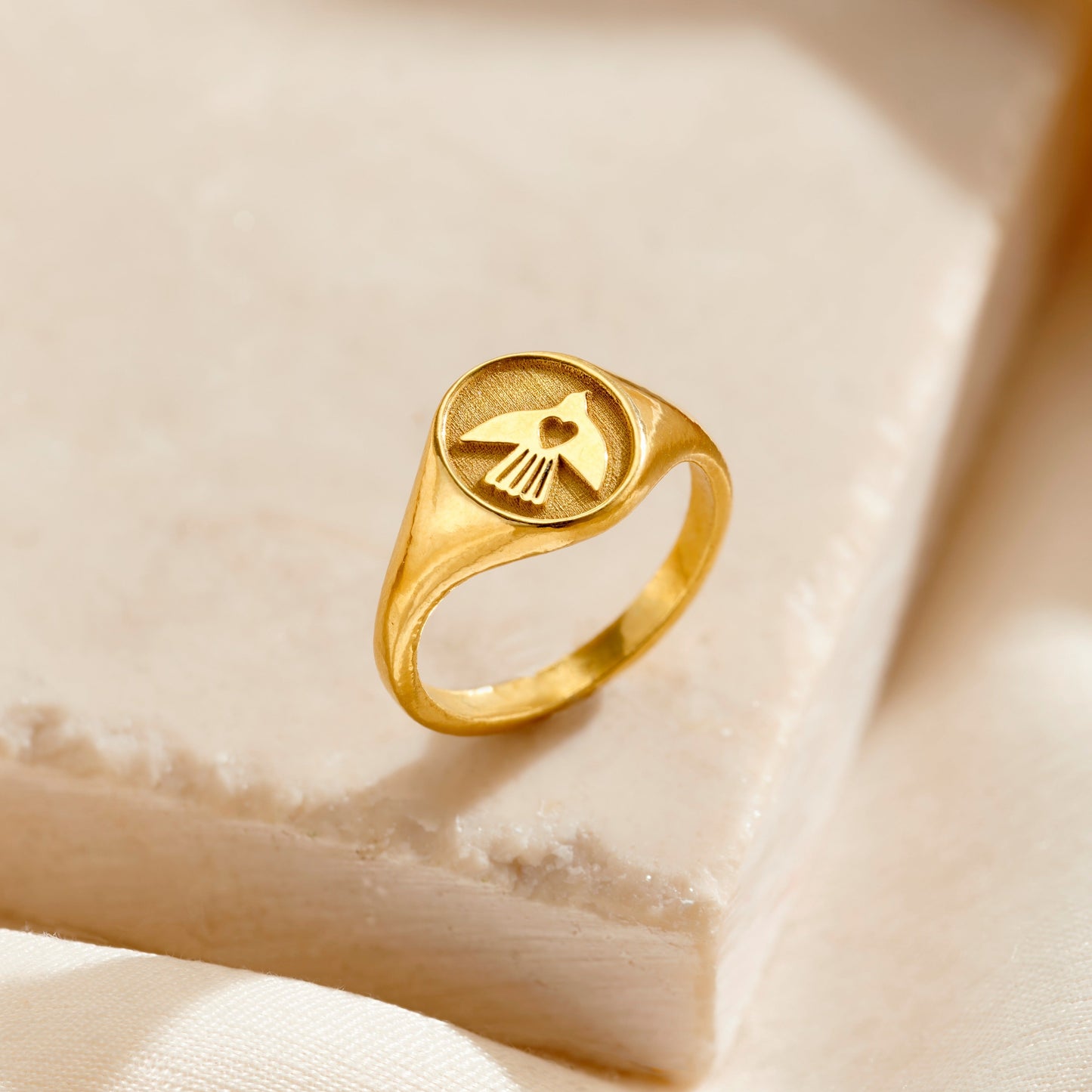Dove of Hope Signet Ring