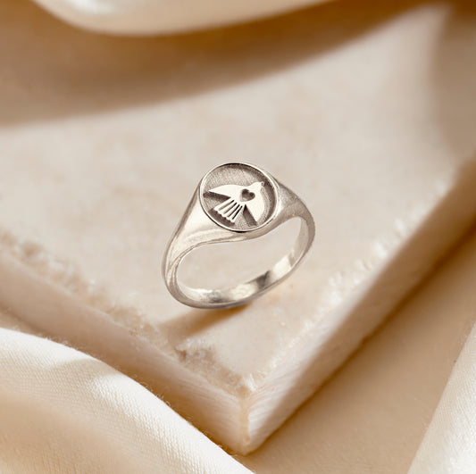 Dove of Hope Signet Ring