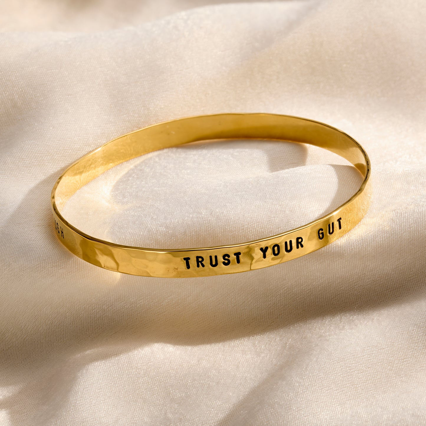 Personalised Textured Message Bangle