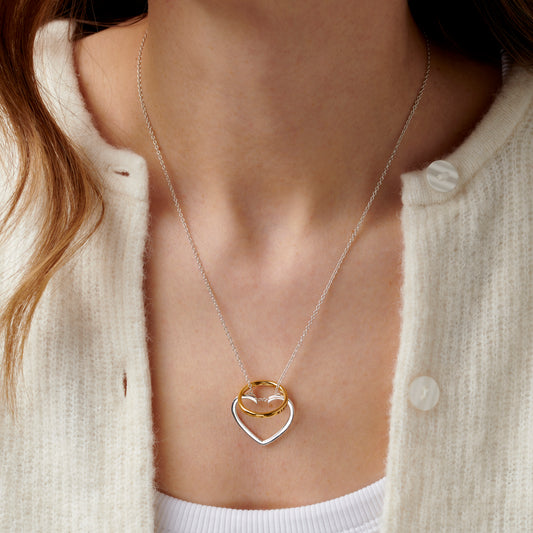 Personalised Heart Ring Holder Necklace