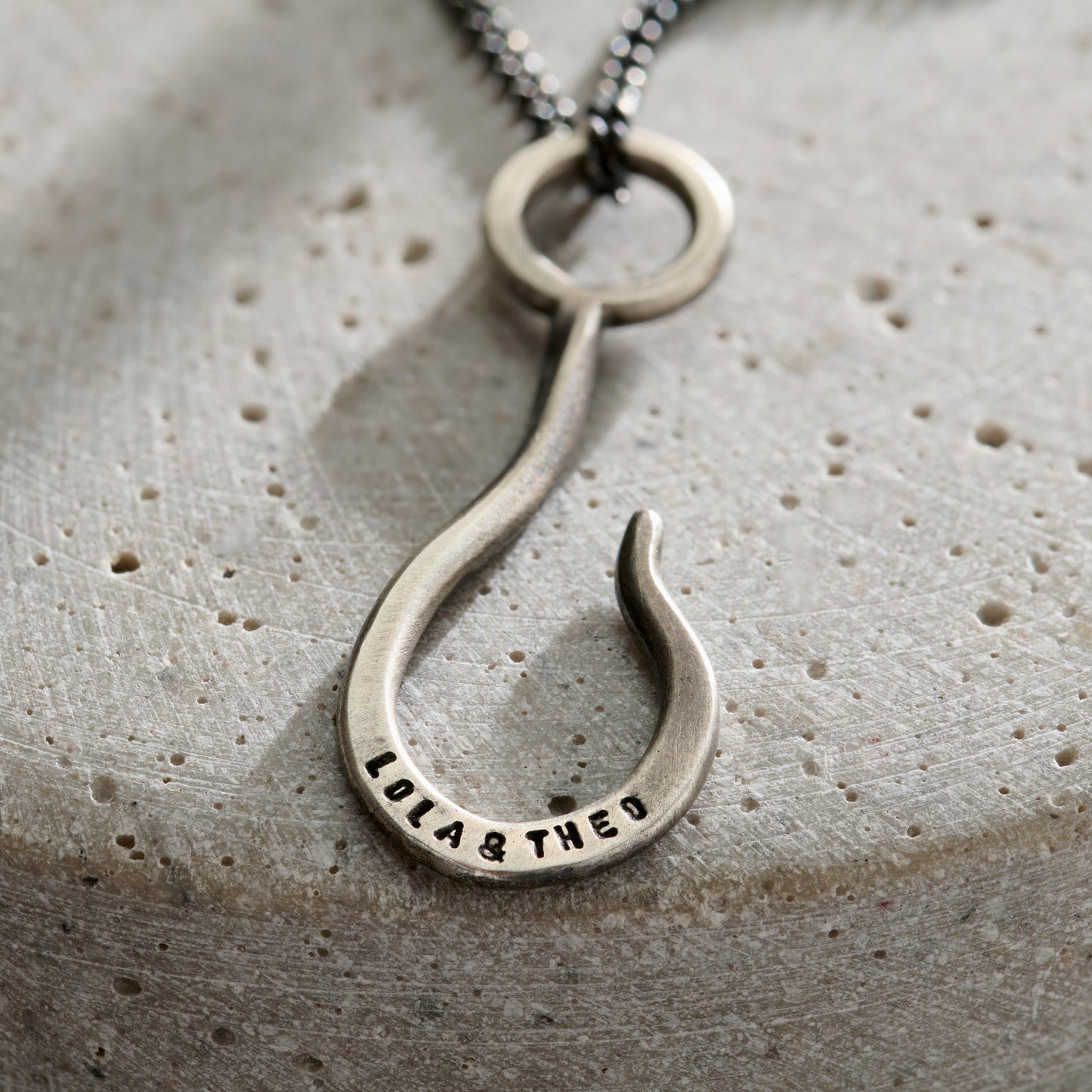 Men's Personalised Hook Necklace