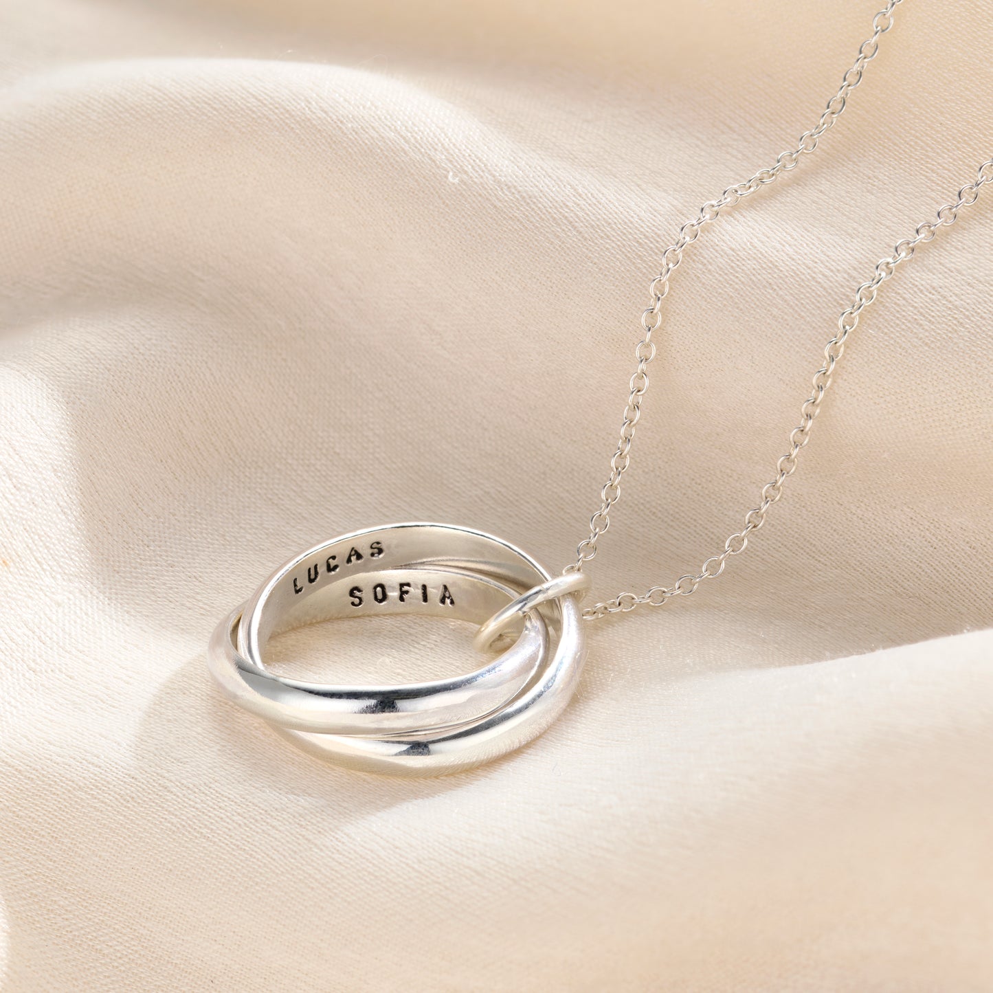Personalised Interlinking Secret Script Necklace