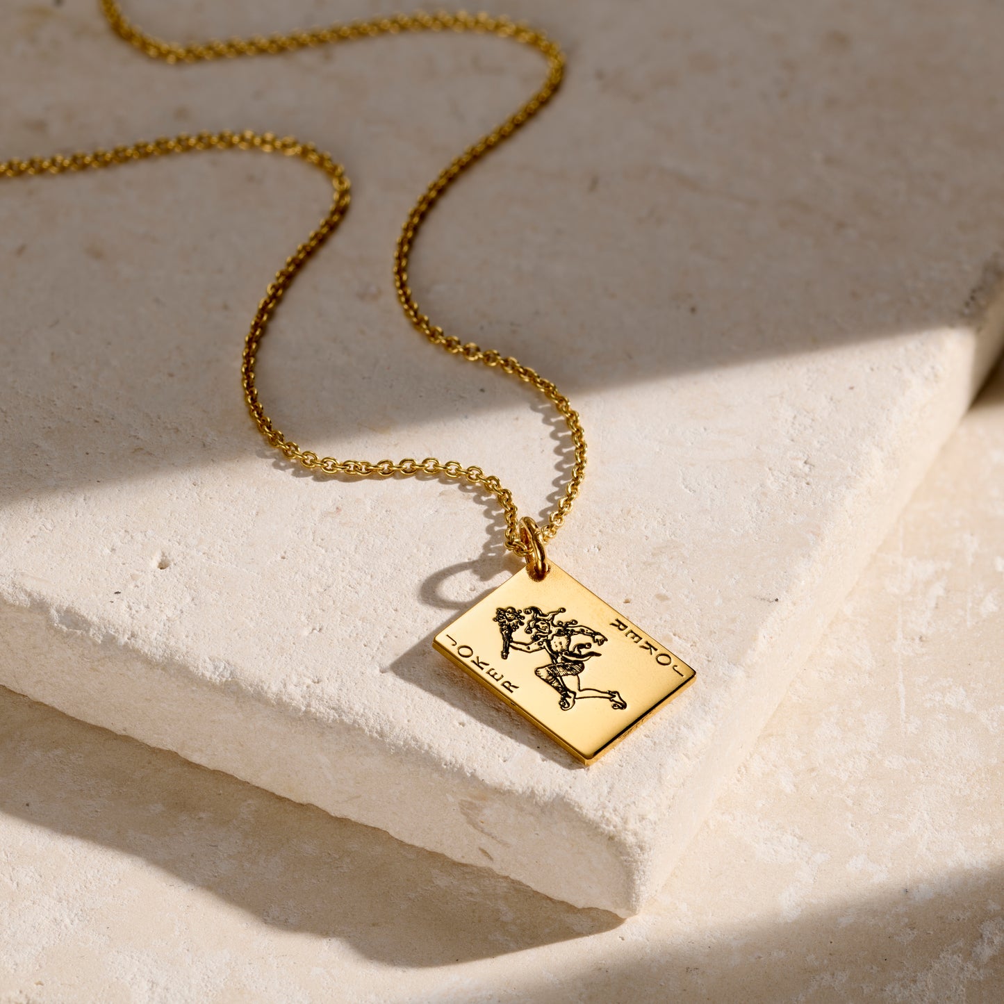 Joker Playing Card Charm Necklace